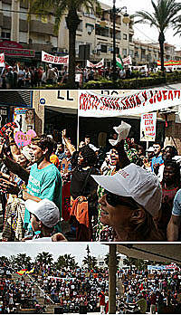 Mucha `Marcha para Cristo´ en una `procesión evangélica´ en Roquetas