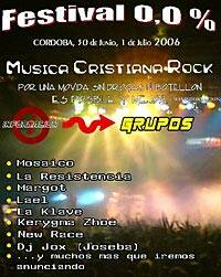 Festival 0,0 %: concierto de música rock y pop cristiano en Córdoba