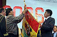 El Presidente boliviano Evo Morales condecora a la Iglesia Evangélica Metodista