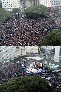 200 mil evangélicos anuncian a Jesús en el Obelisco de Buenos Aires e impactan al país