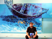 Alfonso Cruz pinta bajo el agua y expone en el Pabellón evangélico de ExpoZaragoza