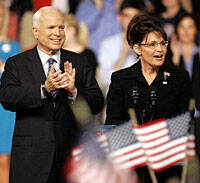 Sarah Palin, candidata republicana a vicepresidente, miembro de una iglesia pentecostal