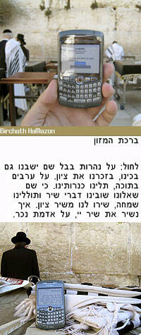 Un programa de la BlackBerry permite leer en hebreo las principales oraciones del día