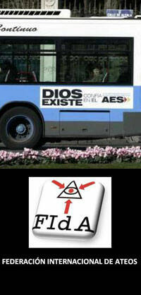 Los ateos terminan campaña en buses e inician otra anti-ciudad católica de Madrid