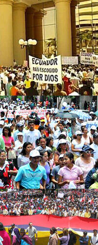 Ecuador: masiva protesta evangélica ante nueva Ley por inconstitucional