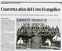 El Coro Evangélico de Marín edita un doble DVD en su 40 aniversario