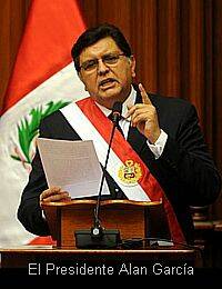 El Presidente peruano Alan García en el `Te Deum evangélico´ por cuarto año consecutivo
