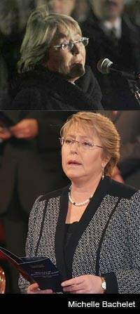Michelle Bachelet y los candidatos presidenciales asisten al Te Deum evangélico