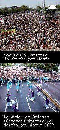 Marcha por Jesús: 3 millones de evangélicos recorren Sao Paulo