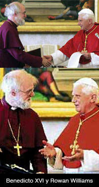 Benedicto XVI y Rowan Williams acuerdan continuar el diálogo ecuménico