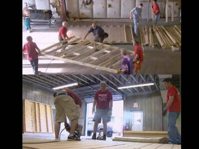Voluntarios cristianos construyen casas portátiles para Haití