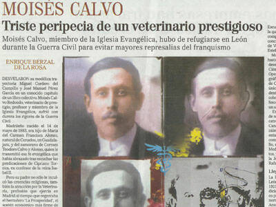 León recuerda a Moisés Calvo, veterinario evangélico allí refugiado durante la Guerra Civil