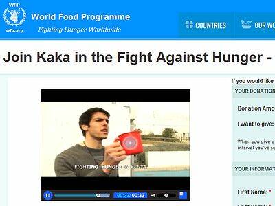 Kaká protagoniza una campaña mundial de la ONU contra el hambre