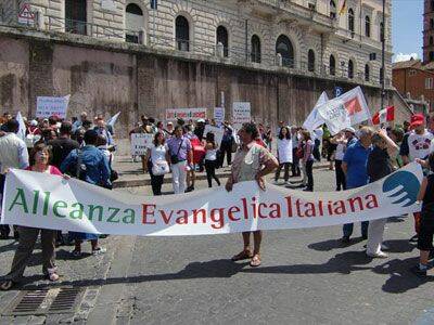 Manifestación en Roma por la libertad religiosa