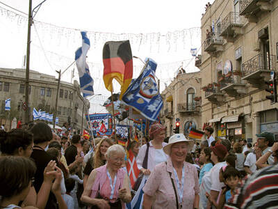 Miles de evangélicos en las calles de Jerusalén por la Fiesta de los Tabernáculos
