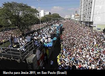 5 millones de evangélicos brasileños "Marchan para Jesús"