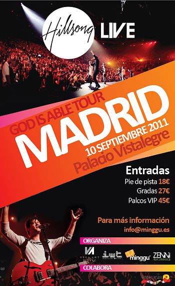 A la venta entradas del concierto de Hillsong en Madrid