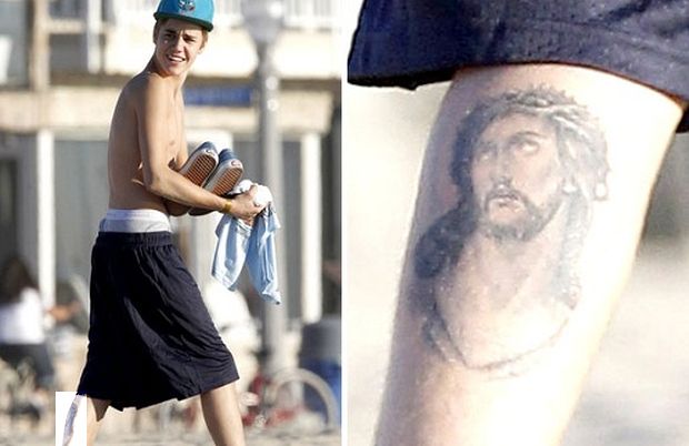 Justin Bieber se ha tatuado el rostro de Jesús