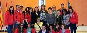 Alumnos cristianos palestinos en el colegio Alfa & Omega