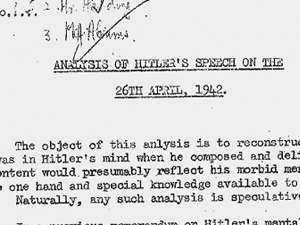 El Servicio de Inteligencia Británico detectó que Hitler sufría paranoia