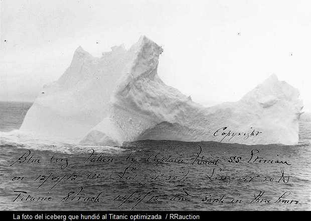 Subastan la primera fotografía del iceberg que hundió al Titanic