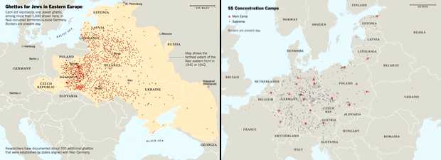 Holocausto: 42 mil centros para casi 20 millones de muertos o torturados