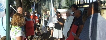 Unidos en oración por Egipto frente a la embajada en Roma