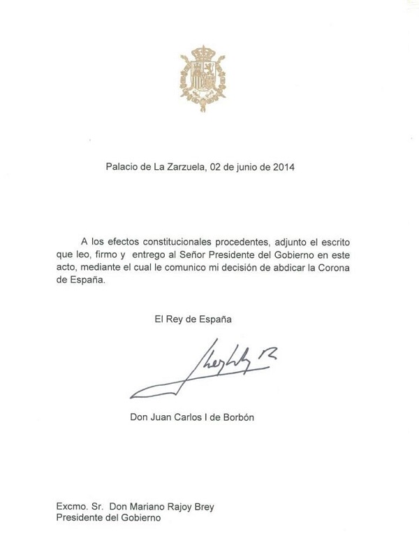 Carta abierta a Don Juan Carlos Borbón