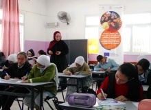 Aprendizaje social y emocional para  los niños y niñas desplazados en Cisjordania
