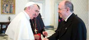 Encuentro de líder evangélico alemán con el papa Francisco