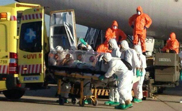 Aislamiento de un paciente de ébola.,ebola
