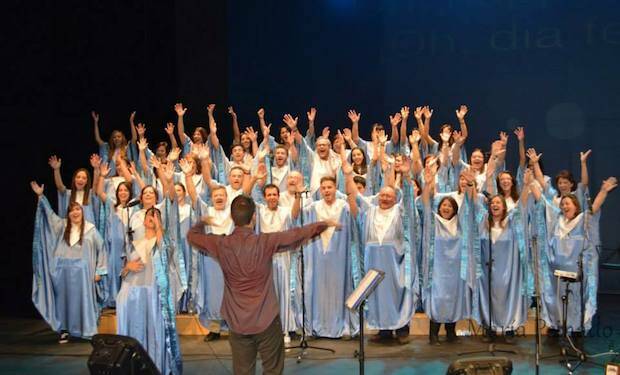 El coro Gospel de Castilla la Mancha, cantando.,Gospel
