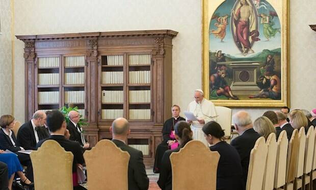 Delegación de la WEA, recibida por el Papa este jueves 6 de noviembre. / L'observatore Romano,