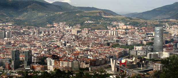 Perspectiva de la ciudad de Bilbao.,bilbao