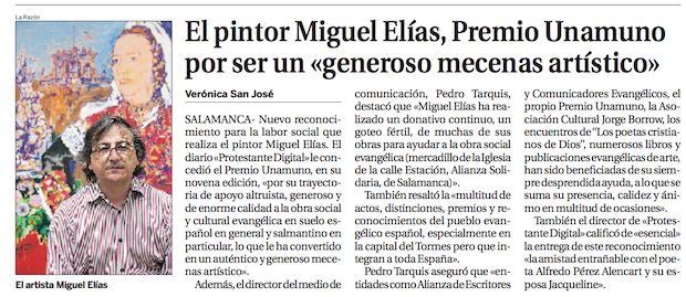 Página de La Razón, edición de Castilla y León.,