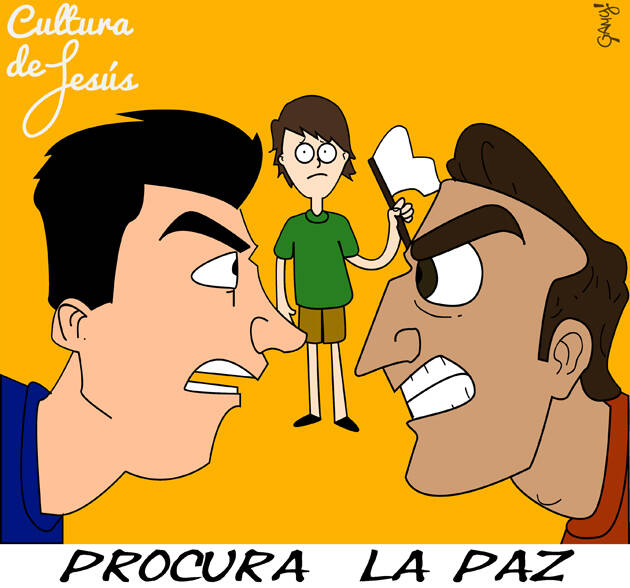 Ilustración: Génesis Yélamo, Gamy.,paz, conflicto, viñeta