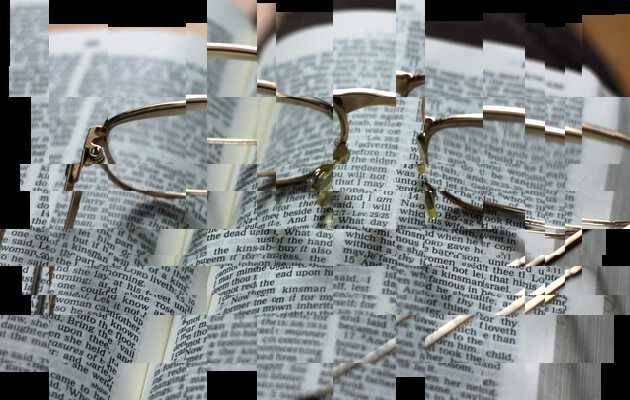 biblia rota, gafas rotas