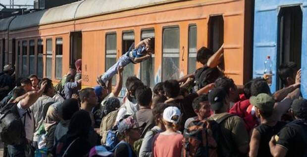 refugiados tren