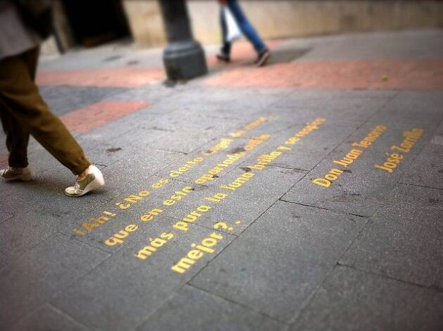 Don Juan Tenorio calle Madrid versos inscripción José de Zorrilla