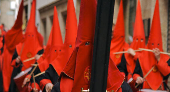 Procesión de Semana Santa en Santiago de Compostela.,