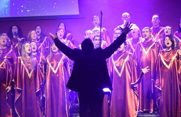 El Coro Gospel Vida, actuando en Pontevedra. / FB Gospel Vida,gospel vida