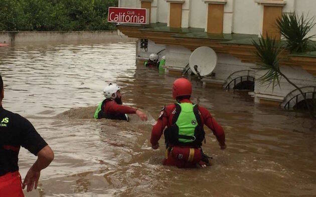 El club de Estepona donde falleció Ionela Olguta tras la inundación del local. / ElEspañol.com,