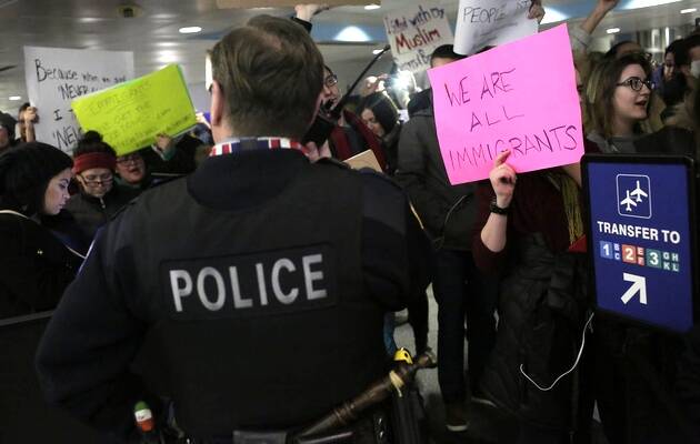 aeropuerto refugiados, estados Unidos