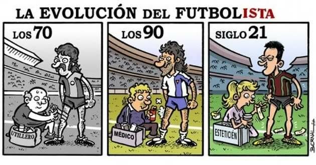 evolución fútbol, fútbol humor