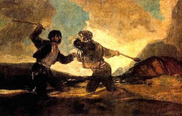 Duelo garrotazos, Goya