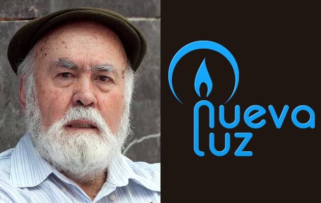 Gabino Fernández y el logo de Nueva Luz,Gabino Fernández, Nueva Luz