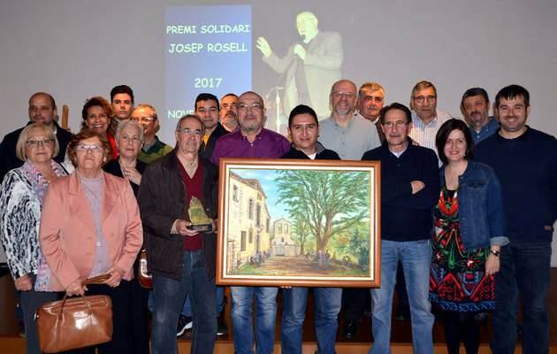 Voluntarios de Rebost Solidari tras recoger los premios,Rebost Solidari
