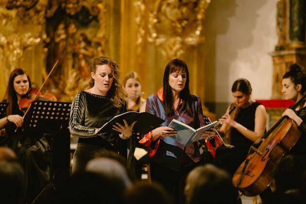Patricia Cayuela y Flor Lago, durante el concierto. / Juan Pablo Serrano,