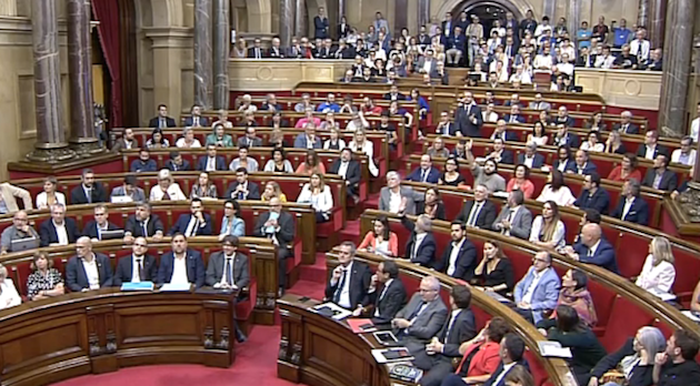 El Parlamento de Cataluña, este miércoles.,