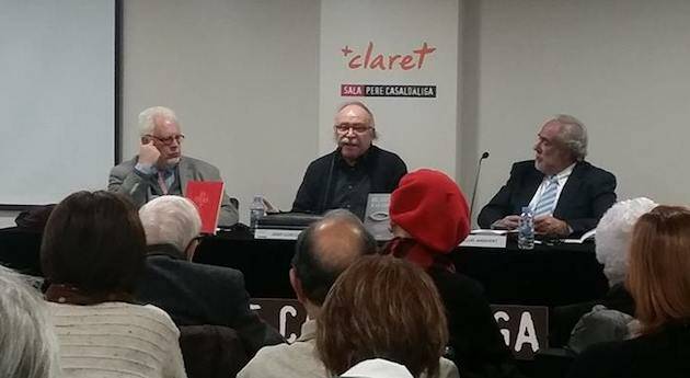 Desde la izquierda, Jose Luis Andavert, Josep Lluís Carod Rovira, y Guillem Correa.,